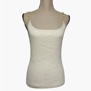 Cable and Gauge Shimmery Champagne Tank Cami Womens size Medium